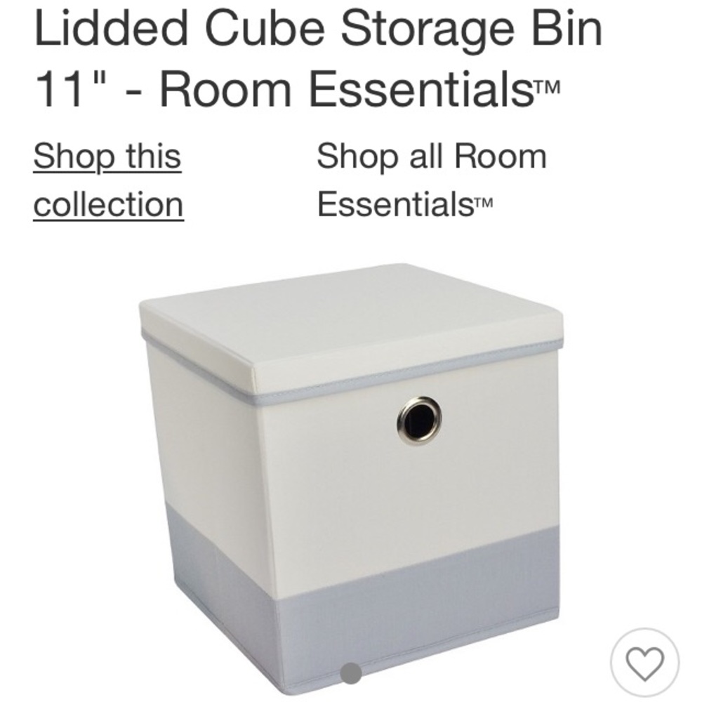 Three NWT, 11” lidded fabric storage cubes